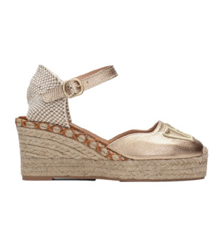 Sofia 5 bronze leather espadrilles -Heel height 5cm