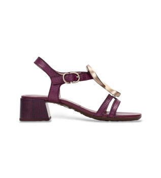 Sandales en cuir Cherry burgundy