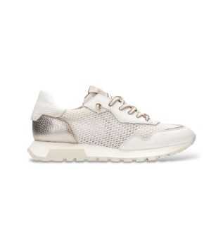 Zapatillas de Piel Boleromet blanco roto