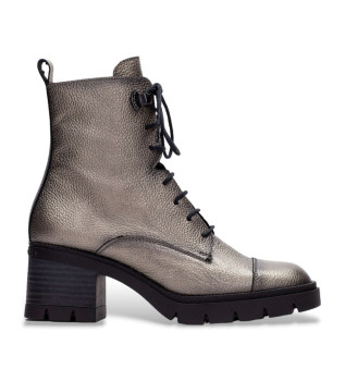 Boucles en cuir argent Bolmet