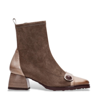 Bruine Marsella Leren Enkellaarsjes