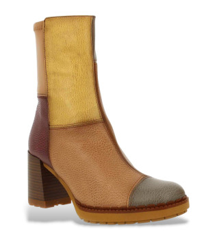 Botines de Piel Michelle multicolor -Altura tacn 7cm-