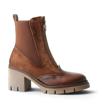 Zurich brown leather ankle boots