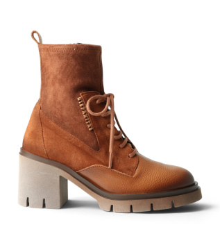 Zurich Rock Brown Leather Ankle Boots