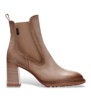 Botins de pele Alabama taupe