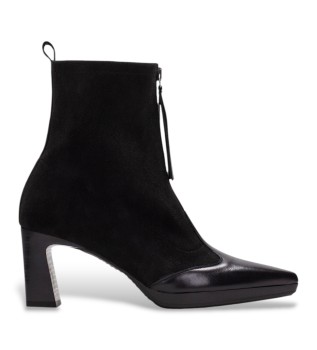 Botins de pele Bangkok preto