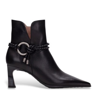 Lederstiefeletten Paris schwarz