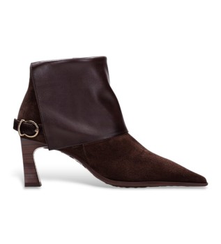 Bottines en cuir Paris marron