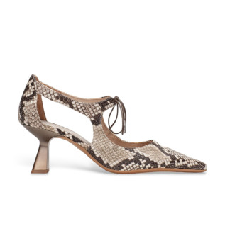 Nova beige leather shoes