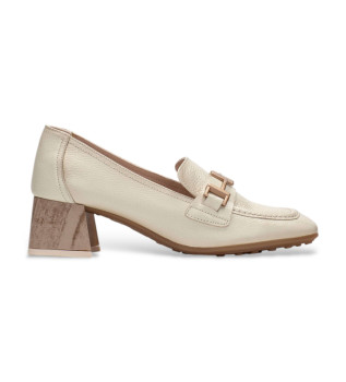 Beige Hanoi Leather Shoes