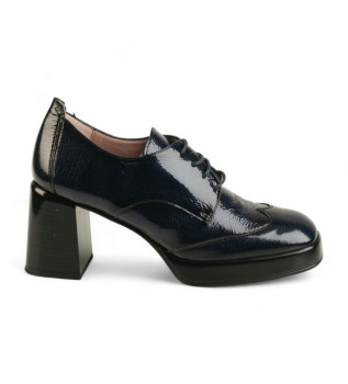 Rene marinebl� mokkasiner i l�der