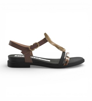 Brown Pony Leather Sandals