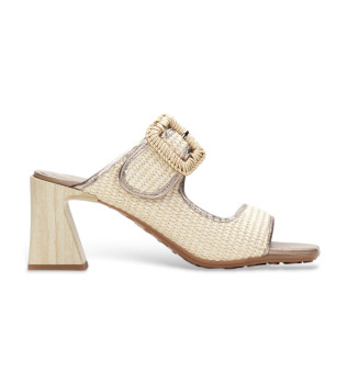 Sandales en cuir Miami beige