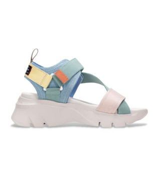 Sandali in pelle blu Dakar