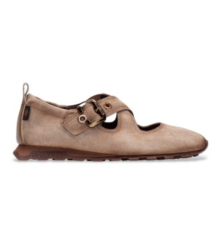 Zinnia Taupe Lederschuhe