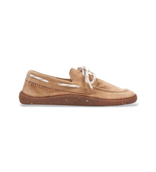 Brown Bare Leather Moccasins