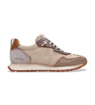 Leren sneakers Kansas Bolmet beige
