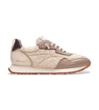 Zapatillas de Piel Kansas beige 