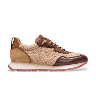 Sneakers in pelle marrone Kansas