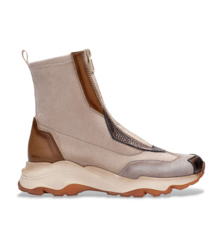 Sneakers i lder Nepal Bolmet beige