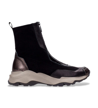 Baskets en cuir Nepal Bolmet noir