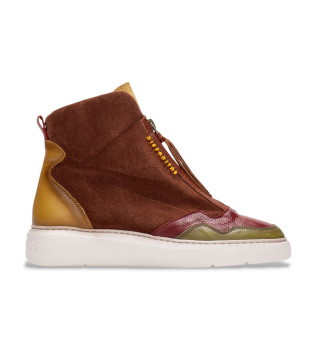 Baskets en cuir Picual marron