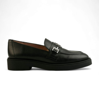 Usnjeni mokasini Buckle H black
