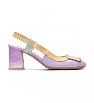 Acheter Hispanitas Australia lilac leather shoes -Height heel 6,5cm