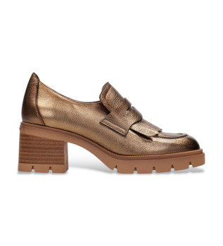 Chaussures en cuir bronze Sia