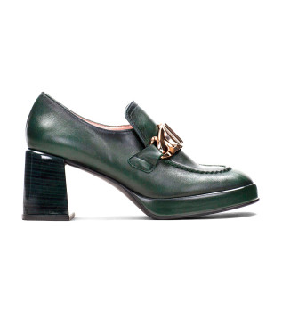 Chaussures en cuir vert Tokio -Hauteur du talon 7cm