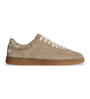 Brązowe skórzane buty sportowe Alley Taupe