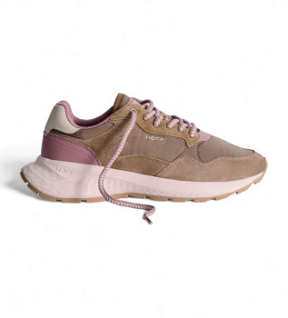 Pantofole in pelle Budapest Ii marrone e lilla