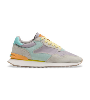 Zapatillas de Piel City Dopamine gris, lila