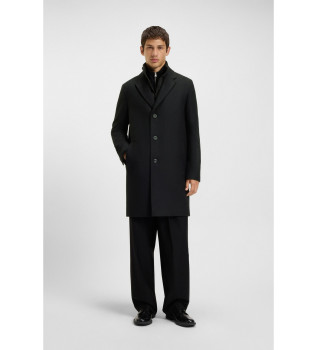 Schwarzer Mantel aus Wollgemisch
