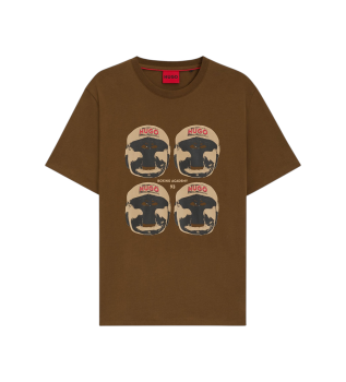 T-shirt Diboxer marron