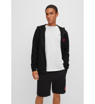 Blusa de moletom com fótula preta