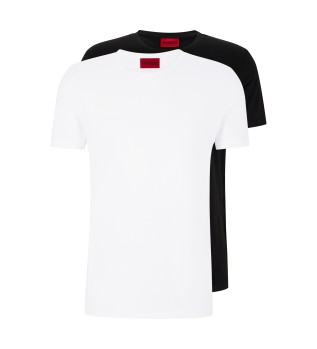 Pack 2 T-shirts Round white, black
