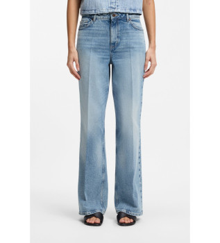 Niebieskie jeansy Flare