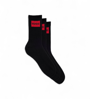 3er Set Solid Socken schwarz