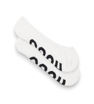 Set 2 Paires de Chaussettes Logo blanc