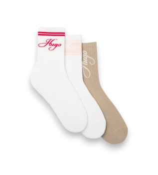 Set 3 Pares de Calcetines Sportylog blanco, marrón