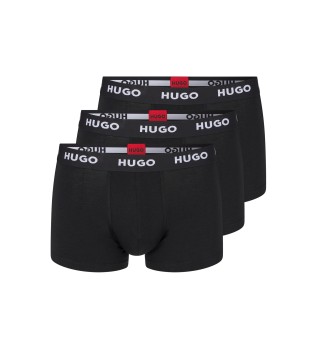 3 Pack 3 Logo Boxer Stretch noir
