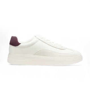 Lyzz lder sneakers vit