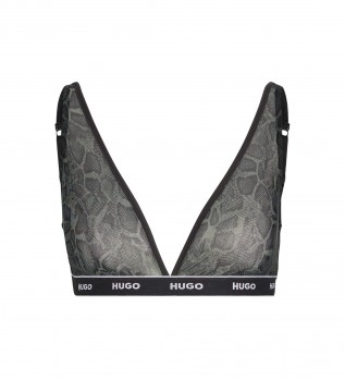 Soutien-gorge en maille gris-vert