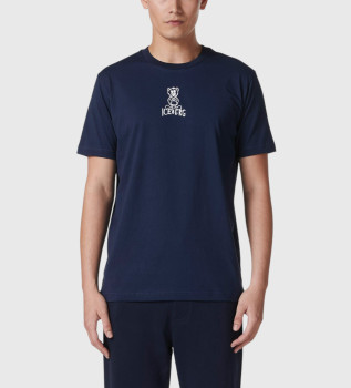 T-shirt bleu avec logo