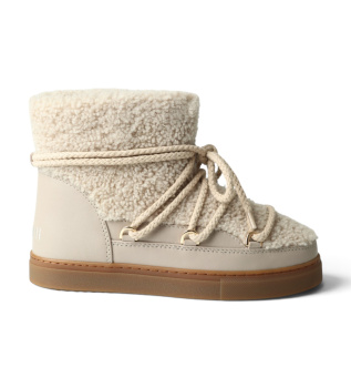 Læderstøvler Curly beige