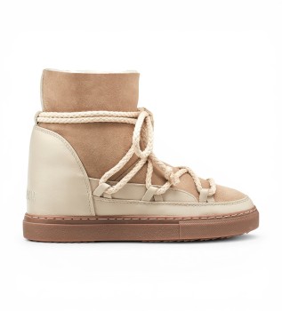 Læderstøvler Classic Wedge beige
