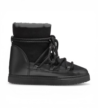 Botas de Pele Classic Wedge preto