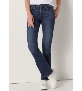Jeans Flare Tiro medio azul