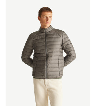 Mat grey feather down coat